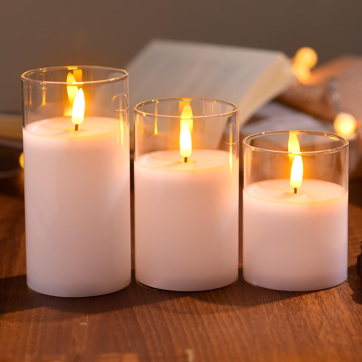 Tyawon LED candle with remote control offers easy, adjustable ambience.