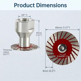 Tydlig removable flange enables quick blade swaps