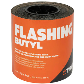 Typar Butyl Flashing Tape close-up emphasizes pliable sealing for long-lasting weatherproofing.