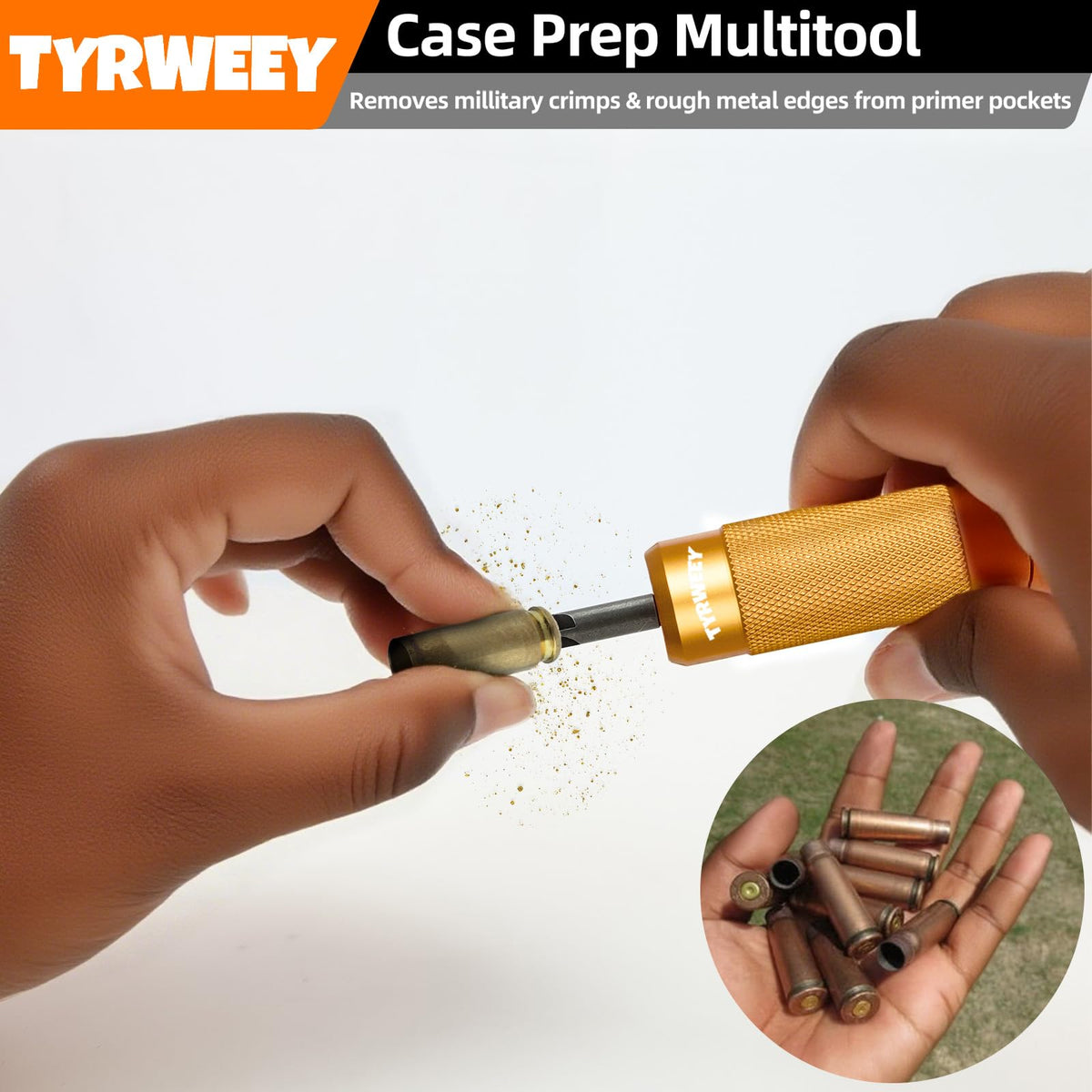TYRWEEY Case Prep Multitool large primer pocket reamer removes crimps and rough edges