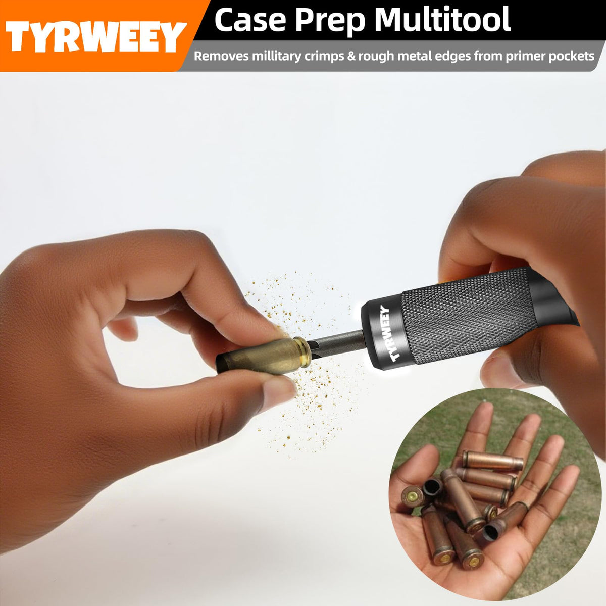 TYRWEEY inside deburring tool (VLD) cleans inner case mouths for crisper results