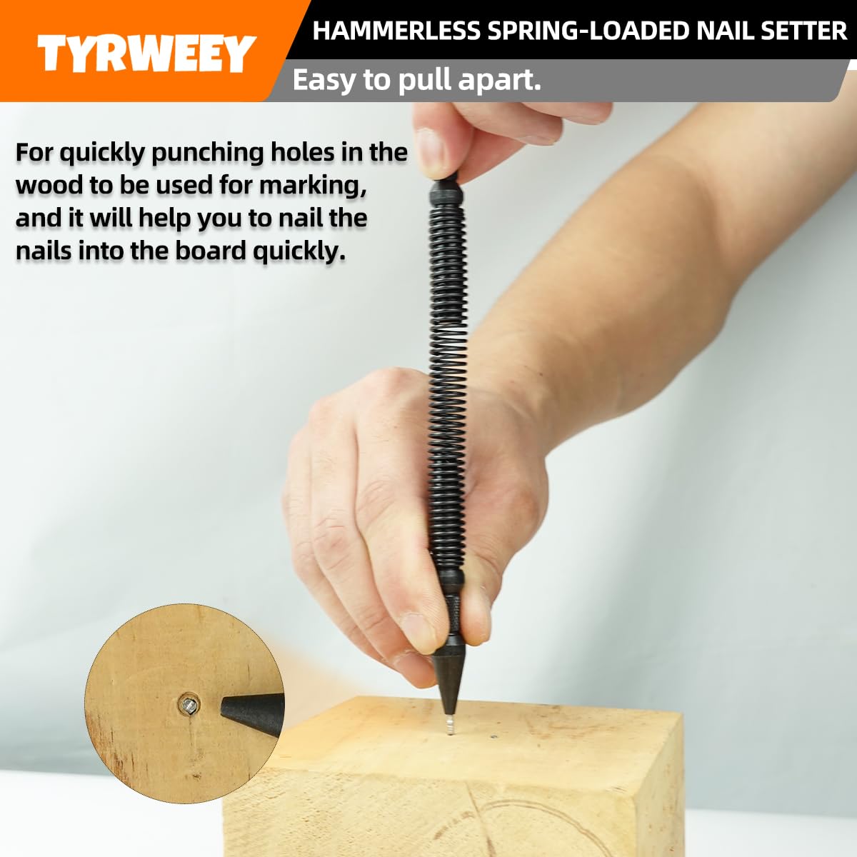 TYRWEey hammerless chisel 5/16 inch for rivet and fastener removal.
