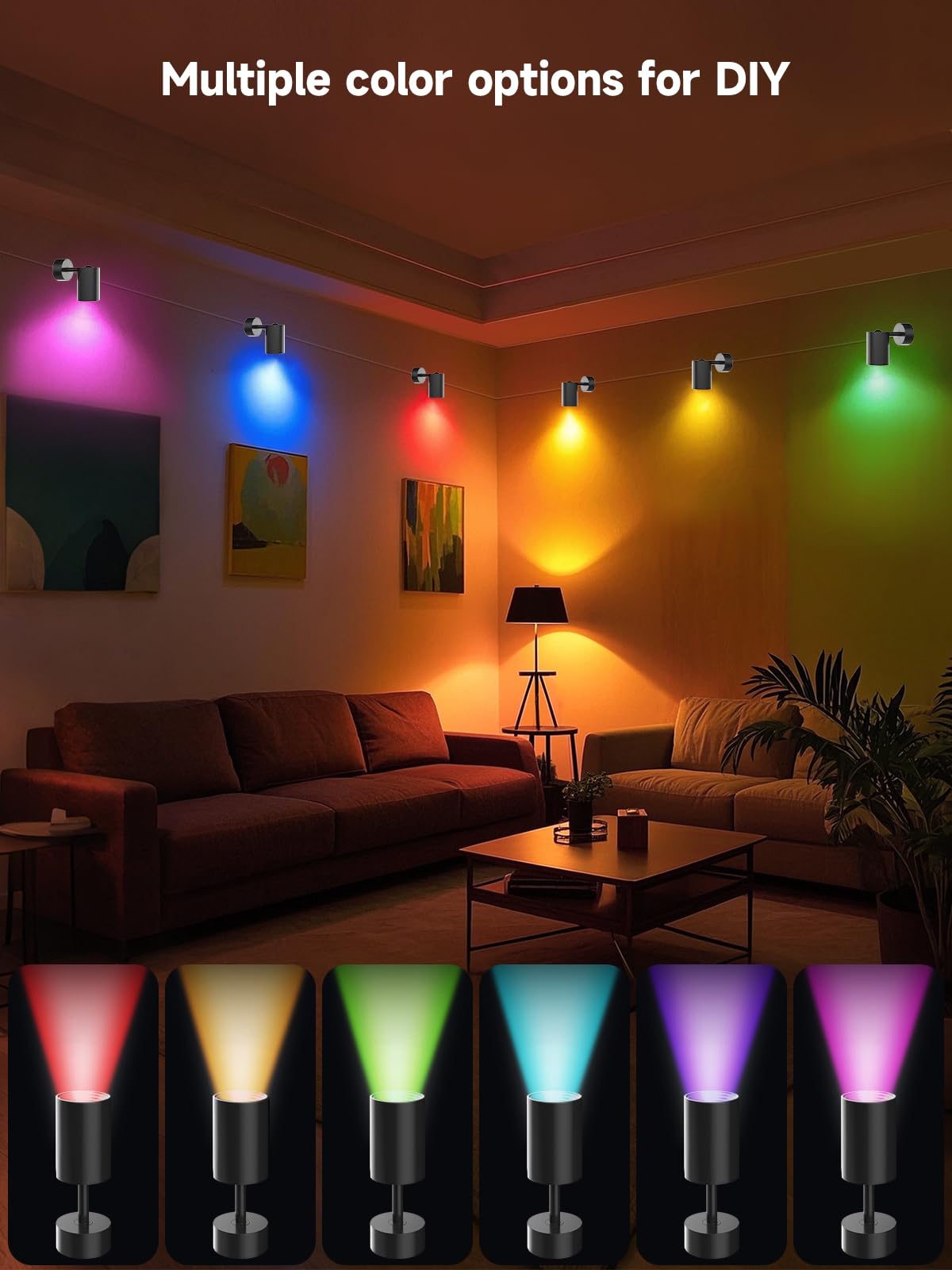Tyute LED spot lights ideal for living room ambience and gaming zones