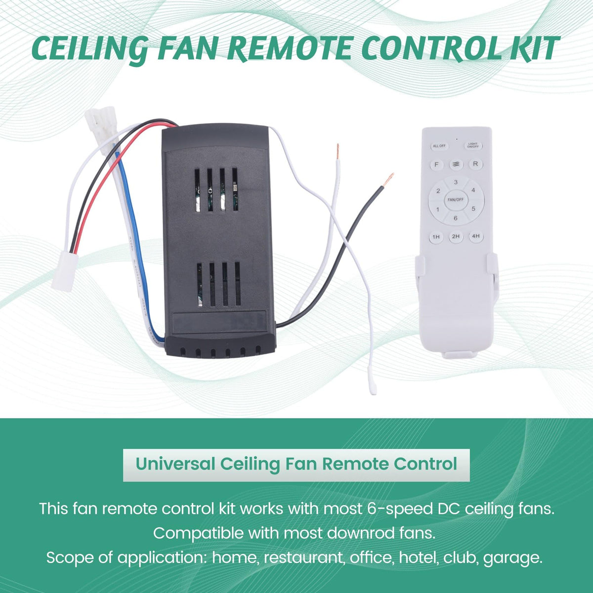 uaelua universal ceiling fan remote packaging contents for reference.