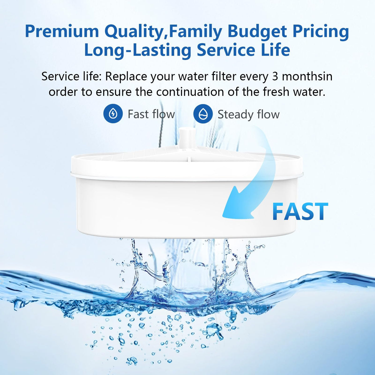 UAMIGYU eco-friendly filter reduces plastic waste.