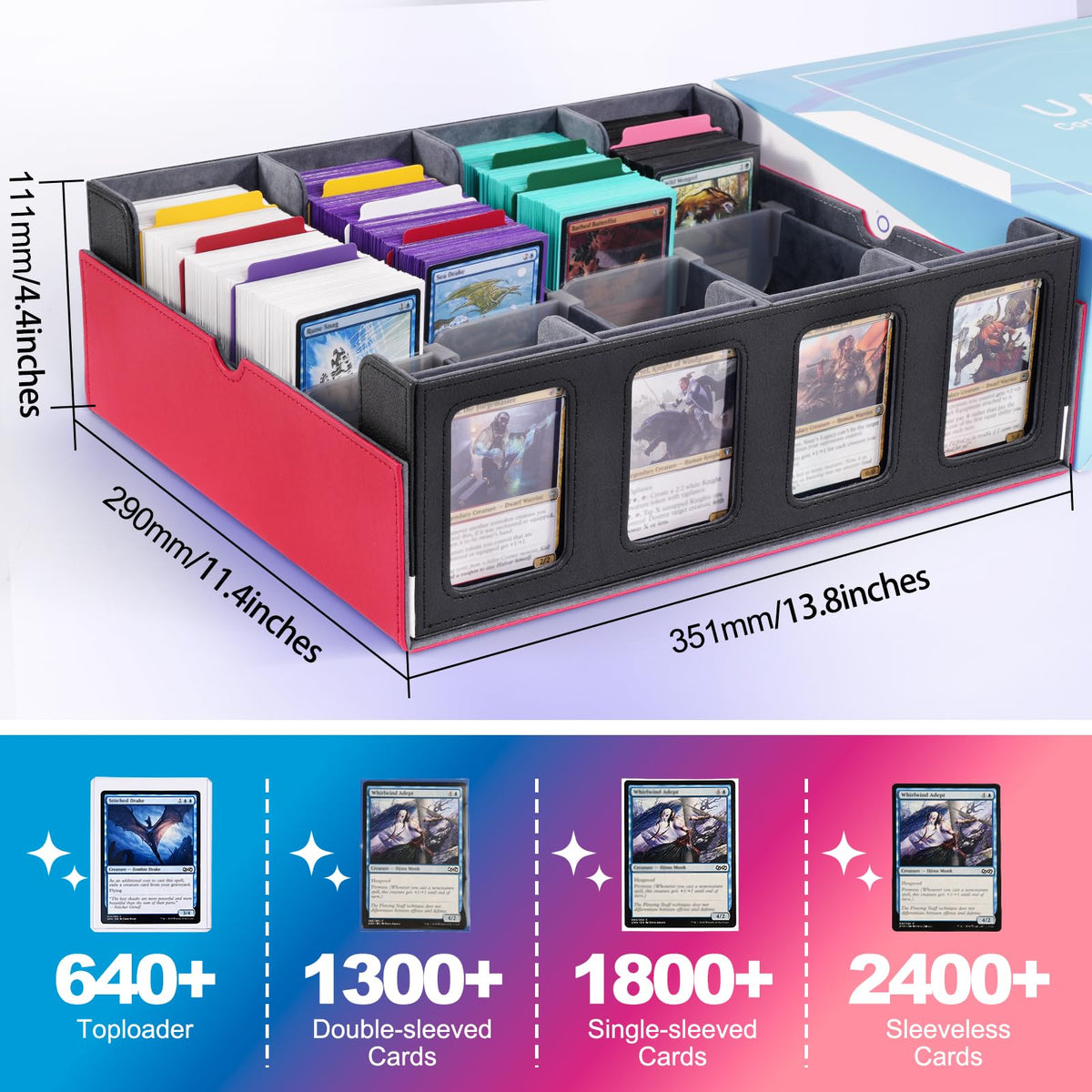 UAONO box features a removable lid for easy playmat use or setup.