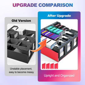 UAONO removable dividers and blockers help organize and stabilize cards on the go.