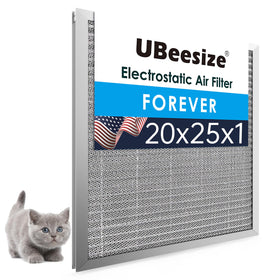 UBeesize 20x25x1 aluminum-frame filter for durable use in HVAC systems
