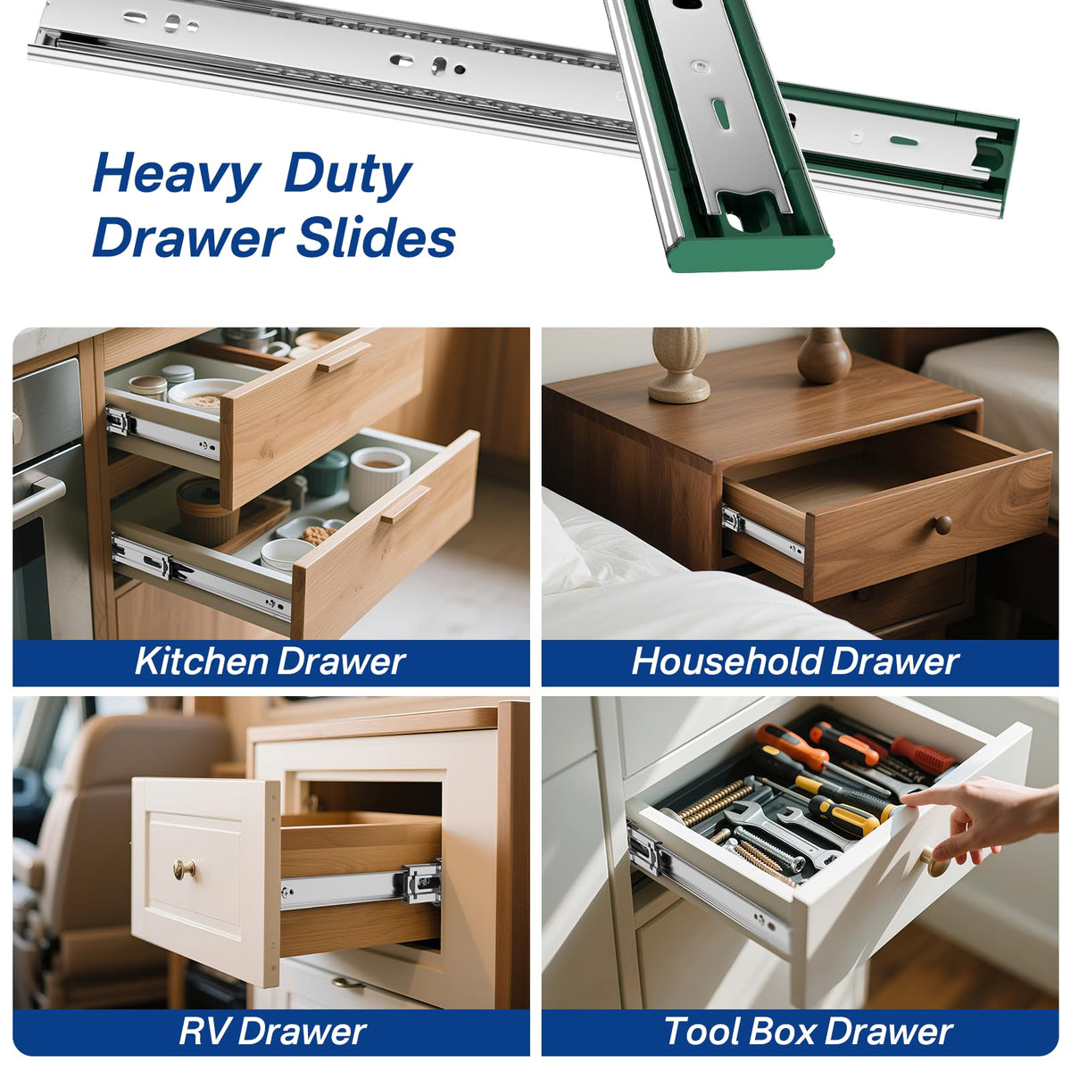 Ubisin universal compatibility with IKEA, Blum, and custom cabinetry.