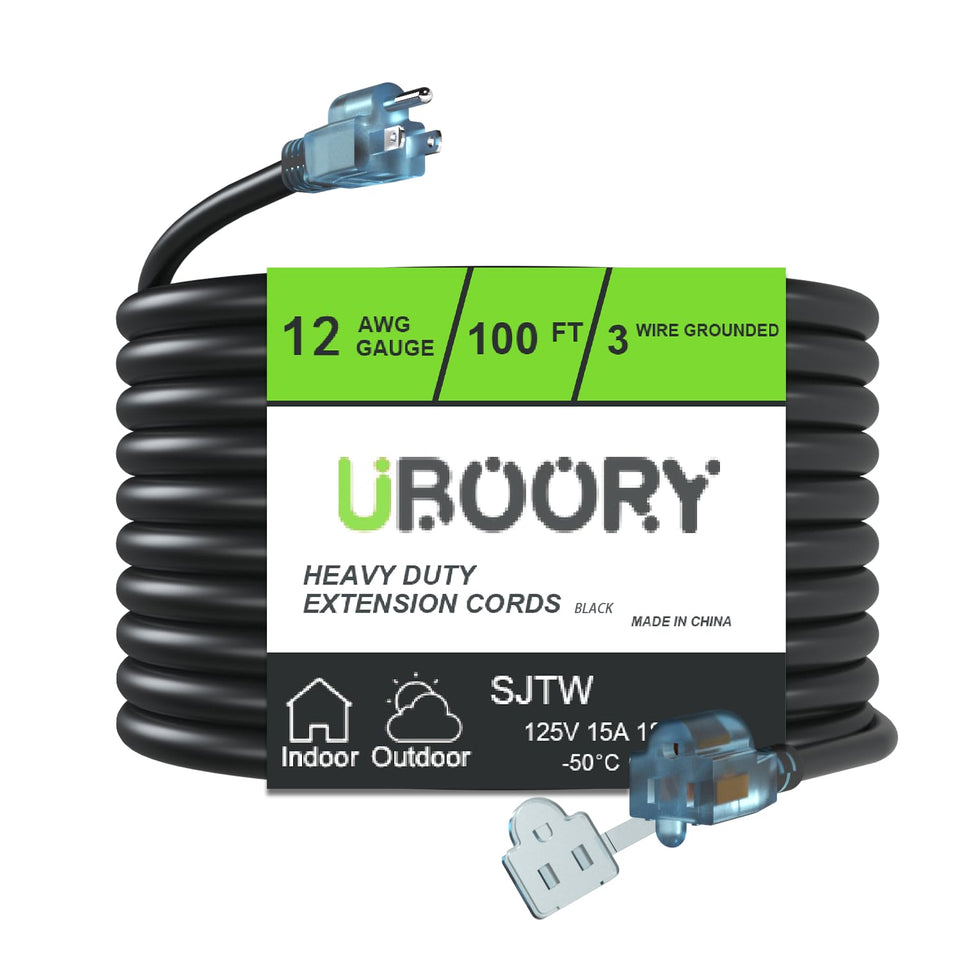 uboory outdoor extension cord 100ft ready for long-reach outdoor tasks