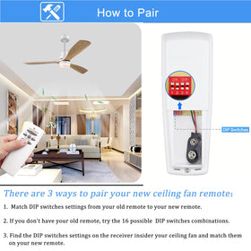 UBORSY HD5 remote in use with a Hampton Bay fan