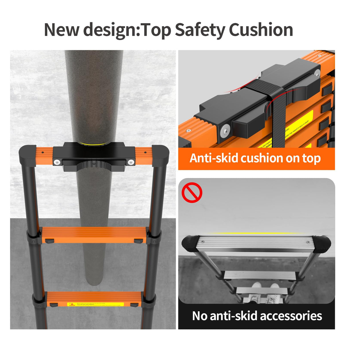 UC UP CLIMBER rust-resistant stainless steel ladder for outdoor use.