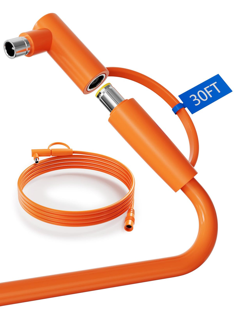 UCANUUP 30ft extension cable beside a Jackery SolarSaga panel for flexible placement