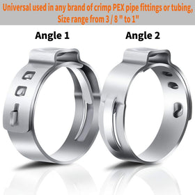 UCANVIN 3/4 inch PEX clamp ring for quick secure connections