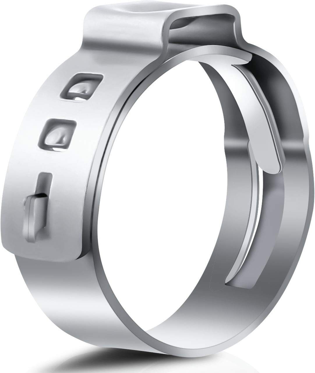 UCANVIN PEX Cinch Clamp showing 360-degree seal for leak-free joints