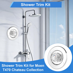 UCDEDT chrome finish shower trim for bright, easy cleaning