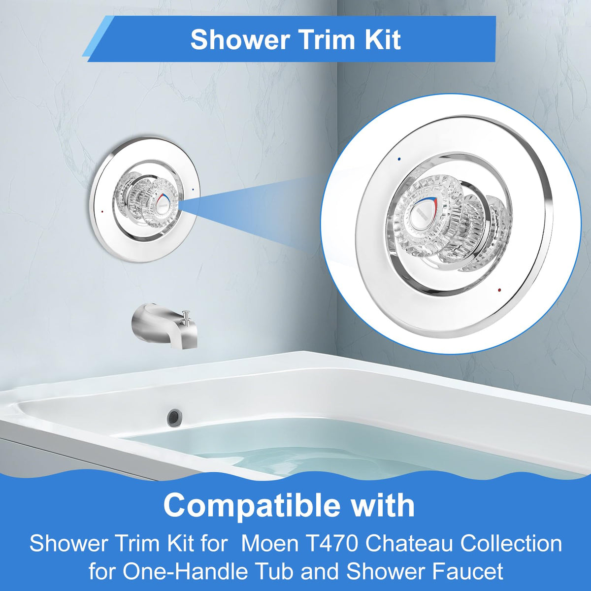 UCDEDT Moen T470 sleeve for secure trim compatibility