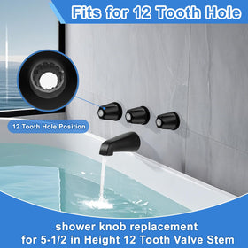 UCDETD tub spout adapter converts 1/2 to 3/4 threads.