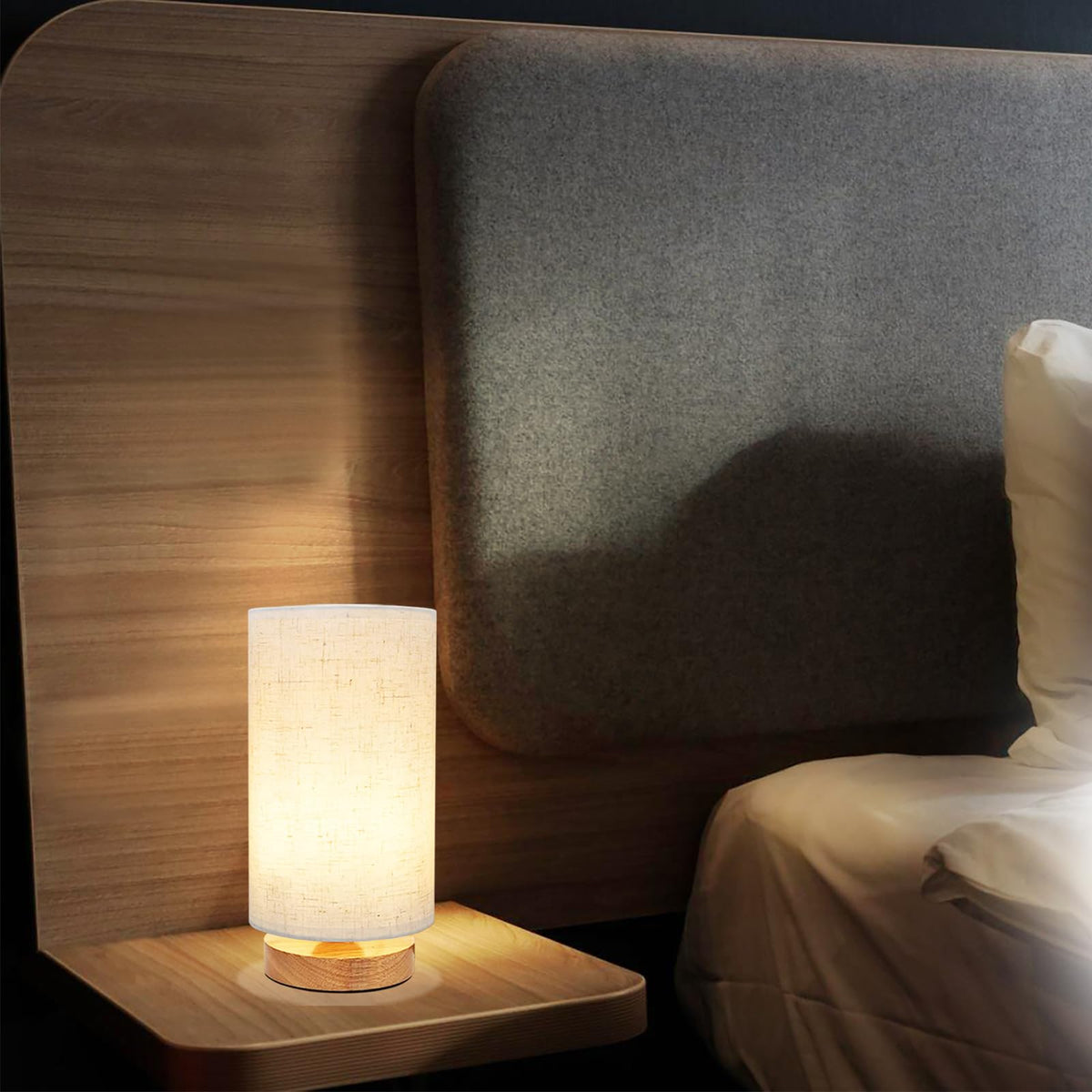 UCHENTON compact nightstand lamp ideal for dorms and nurseries