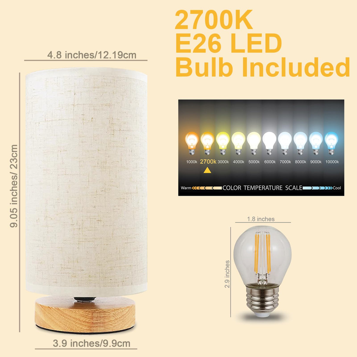 UCHENTON warm white 2700K illumination for relaxing evenings.