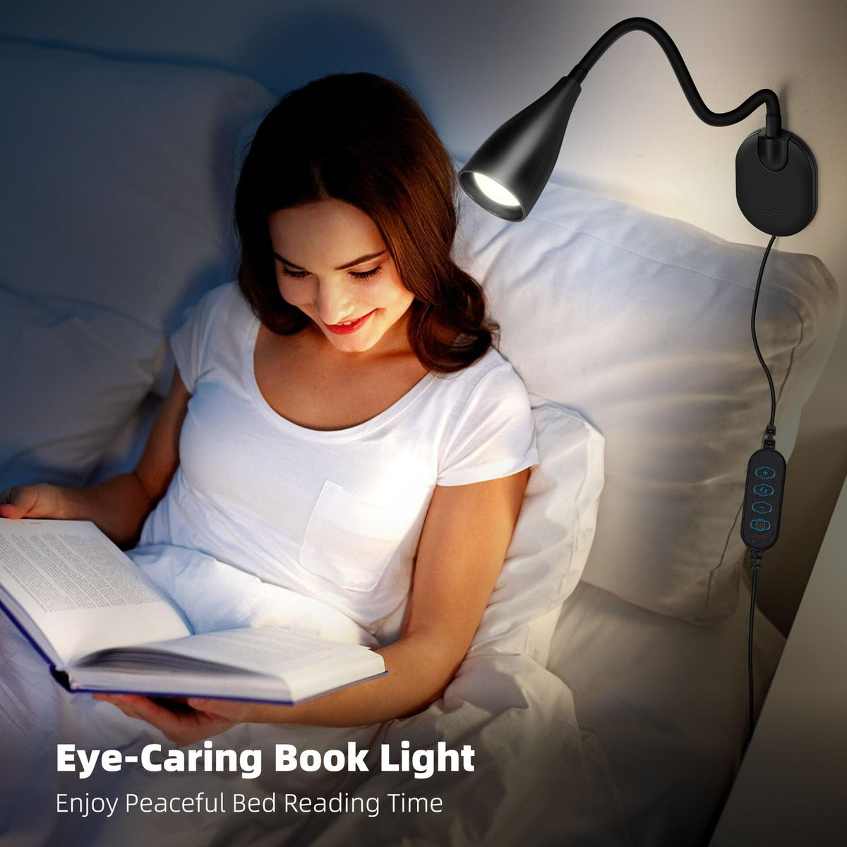 Uchoiceme wall light with USB port for device charging.
