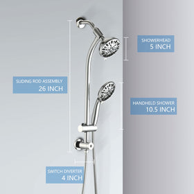 UCLIMAA 5 inch waterfall shower head for gentle immersive flow