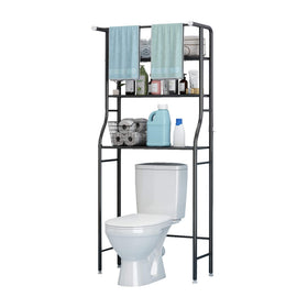 UDEAR 3-Tier Over The Toilet Rack front view, a compact space saver for towels and toiletries.