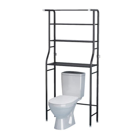UDEAR over-the-toilet rack side view shows sturdy steel frame and adjustable shelves.