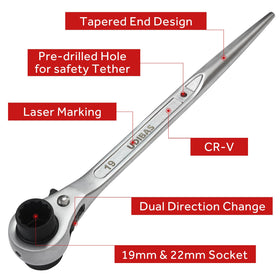 Udibas Cr-V steel heat-treated wrench for strength