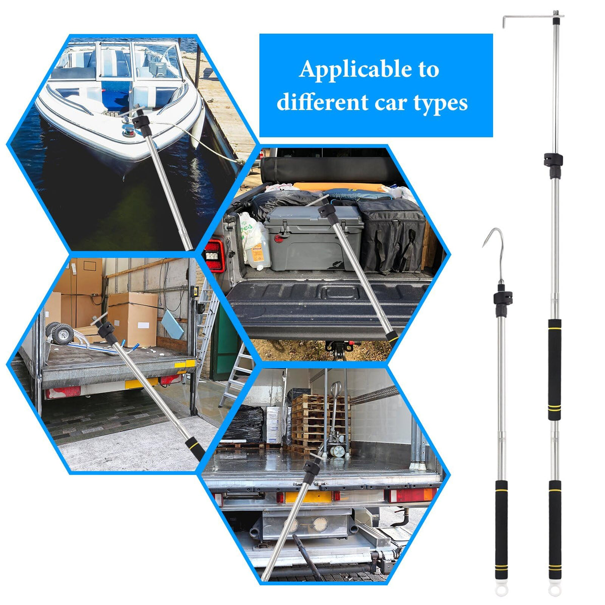 UEGHNS Adjustable length reduces bending over when reaching items.