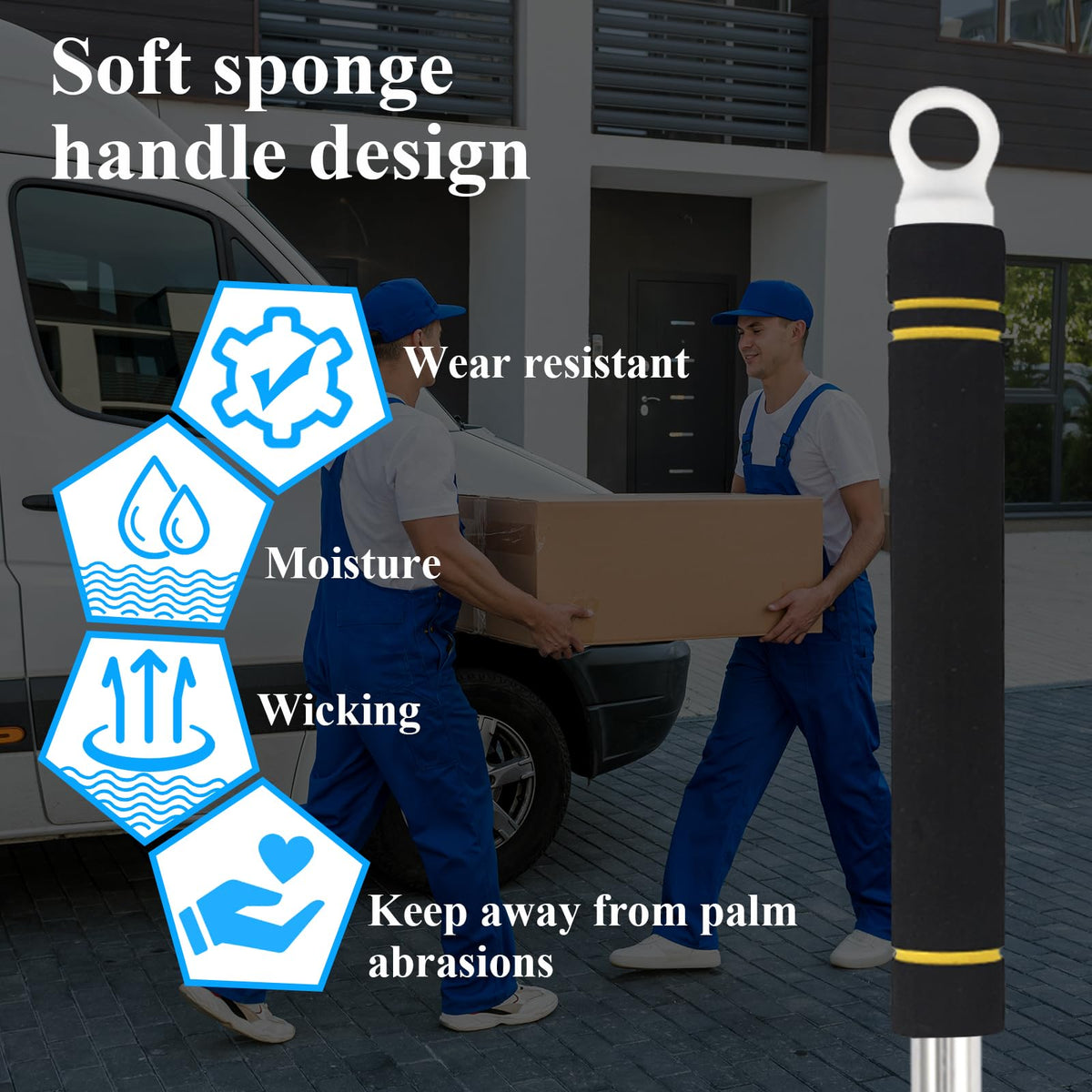 UEGHNS Truck Bed Retriever Handle helps reduce bending and strain during loading.