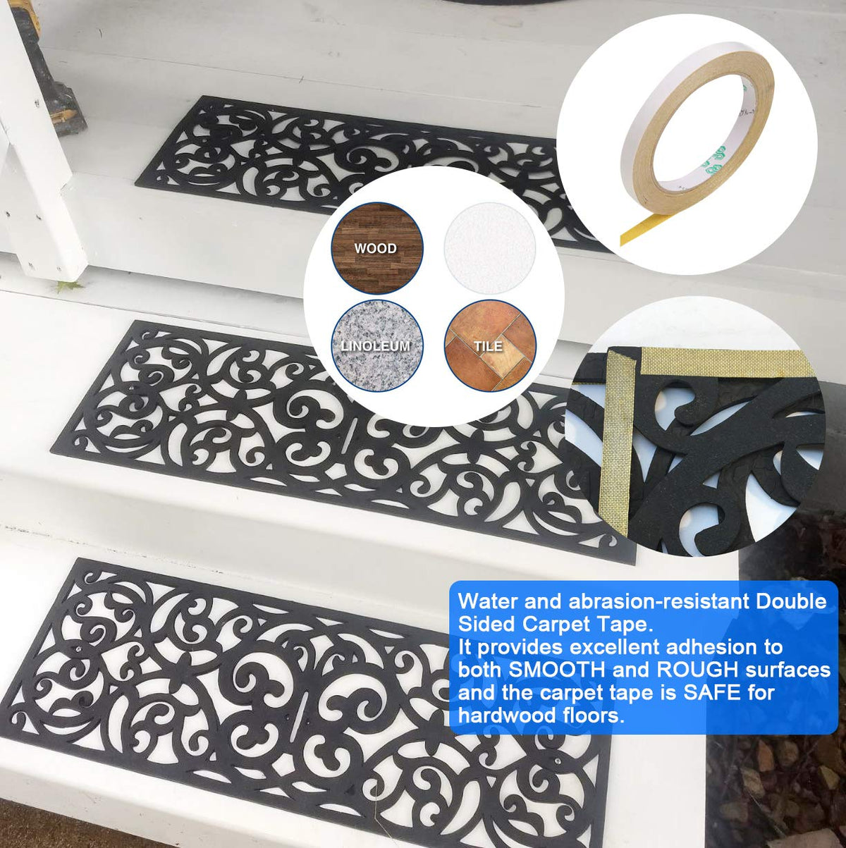 UFelice front-steps treads designed for heavy foot traffic.