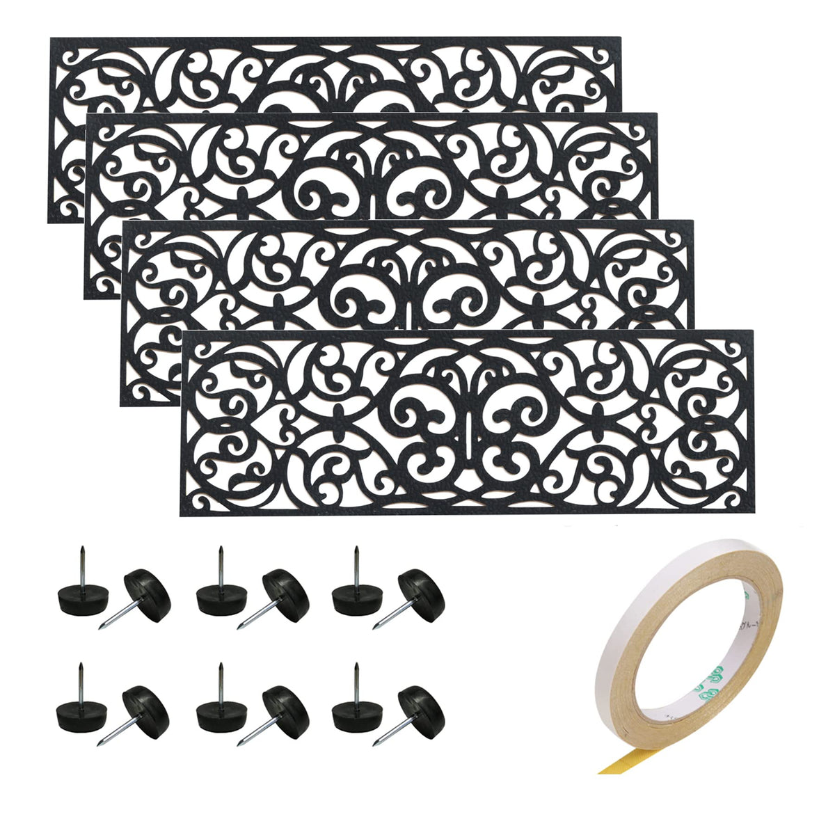 UFelice butterfly-design rubber stair treads for non-slip outdoor steps.