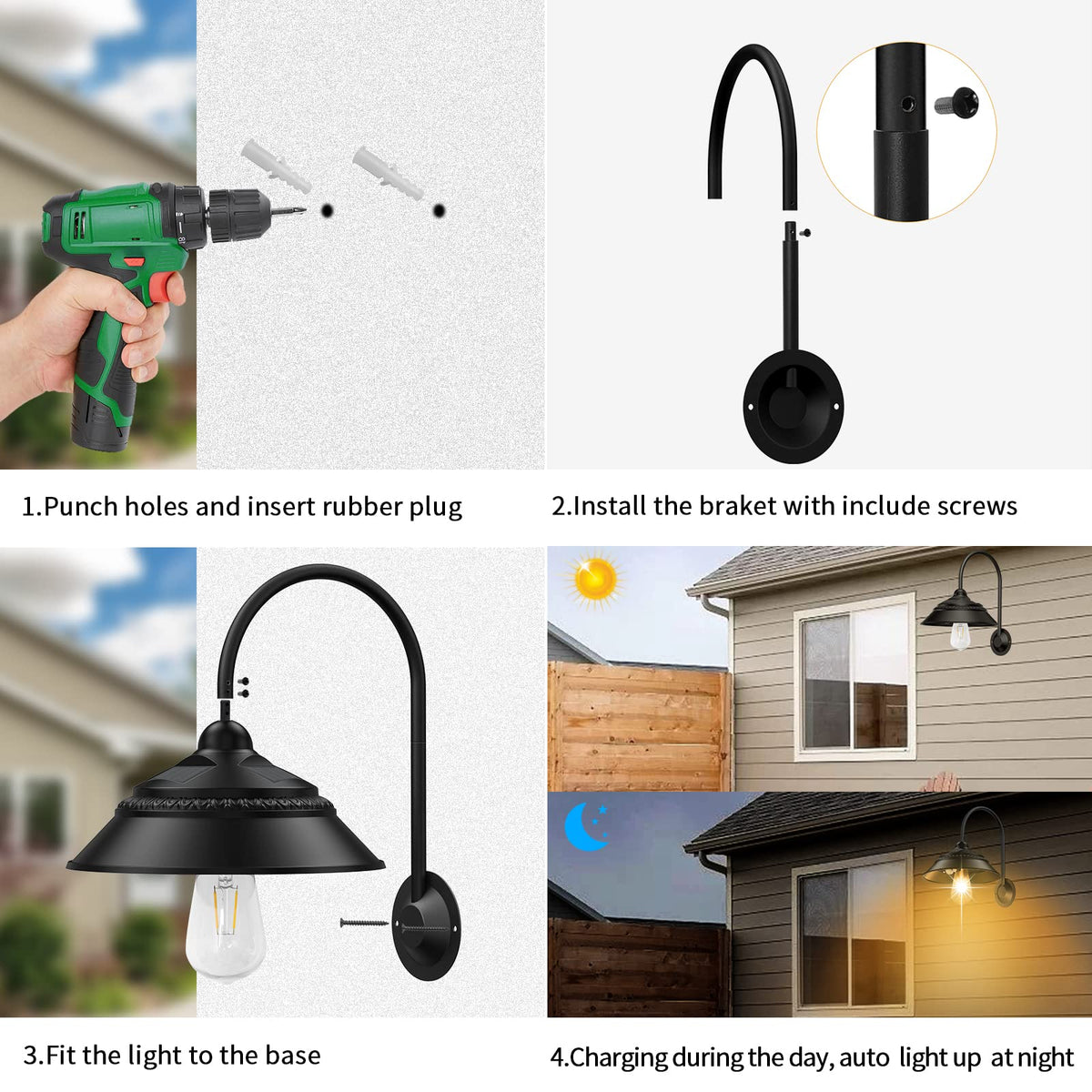 Ufelizor solar barn light ideal for chicken coops and garden sheds.