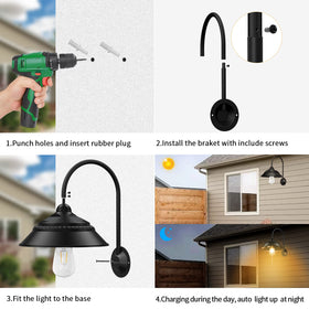 Ufelizor solar barn light ideal for chicken coops and garden sheds.