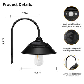 Ufelizor solar barn light IP65 waterproof design survives rain and snow.