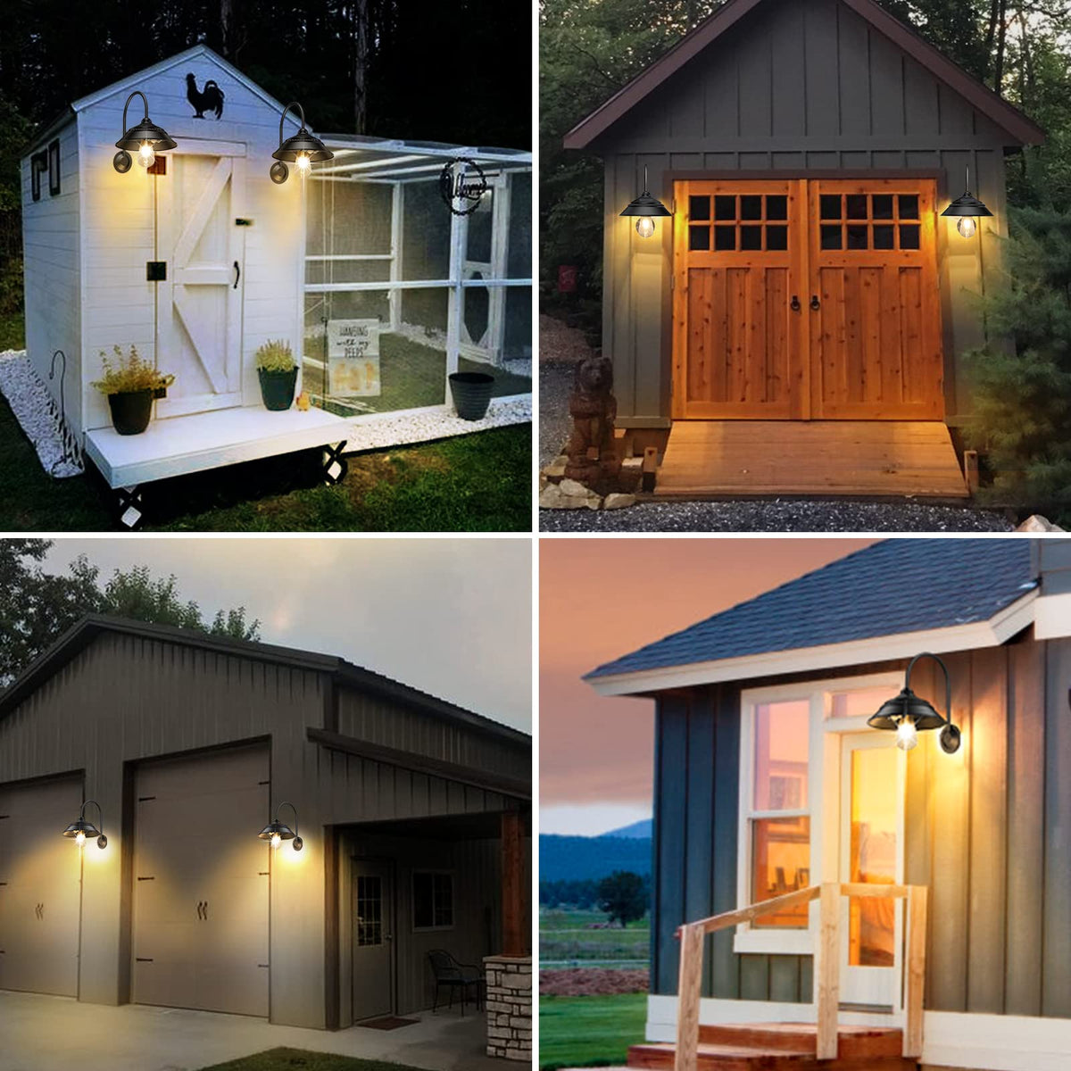Ufelizor solar barn light three modes for flexible night lighting options.