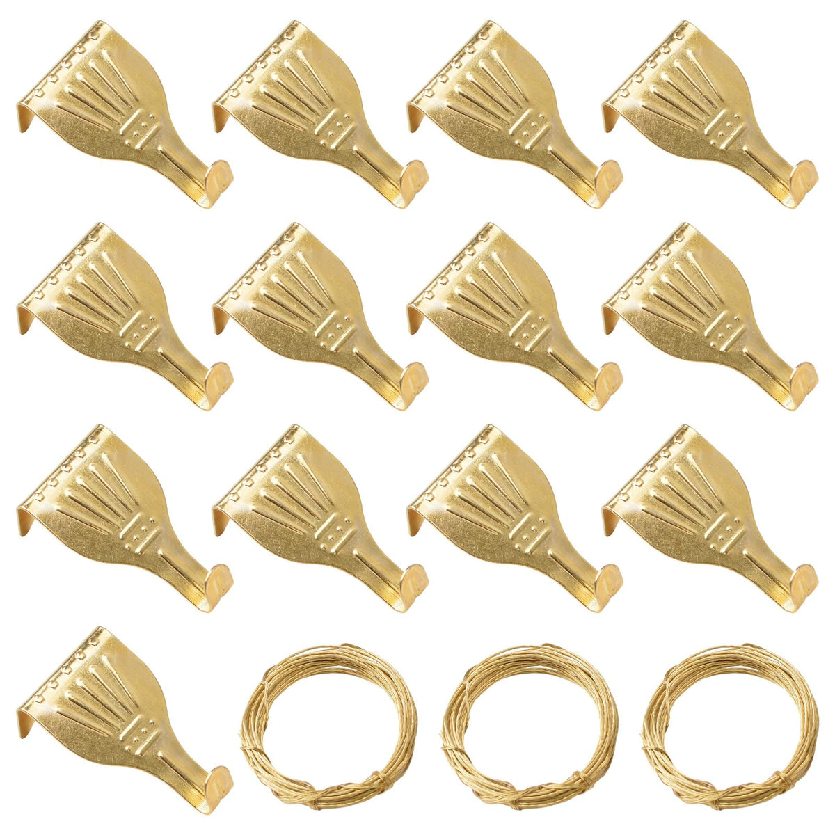 UFURMATE picture track hooks provide sturdy brass-plated support for wall displays.