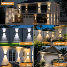 UGDLUCK 8PACK spotlight beads highlighting outdoor wall decor