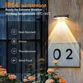 UGDLUCK Solar Fence Lights IP65 durability for all-weather outdoor use