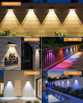 UGDLUCK outdoor lights illuminate fences, porches, decks, and gardens.
