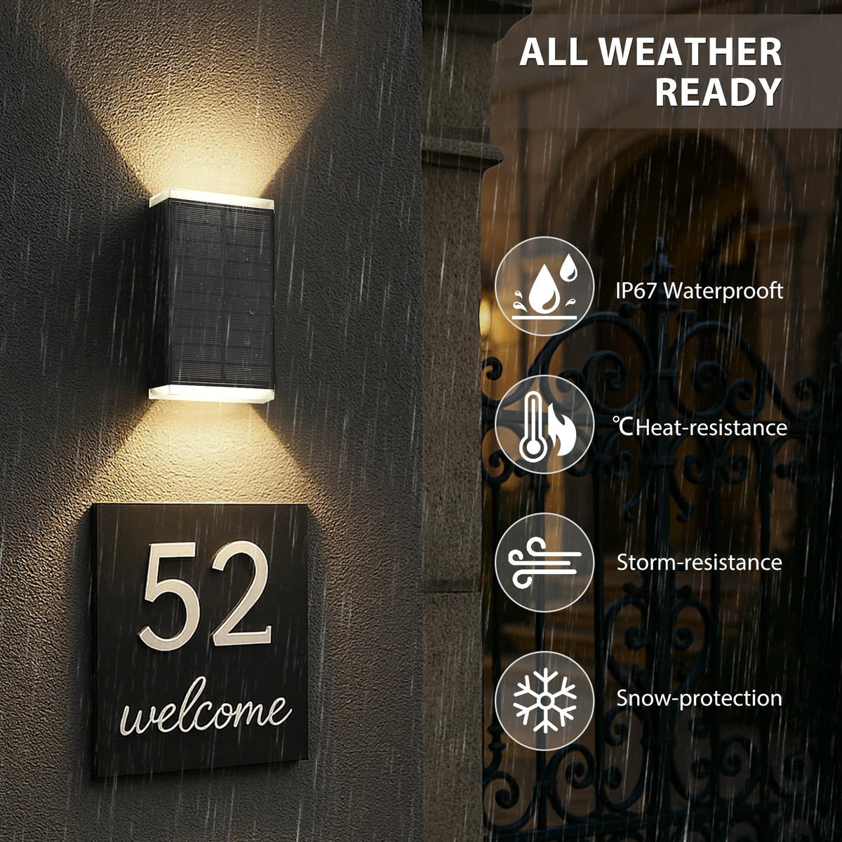 UGDLUCK wall light easy to install on porches, garages, and walls.