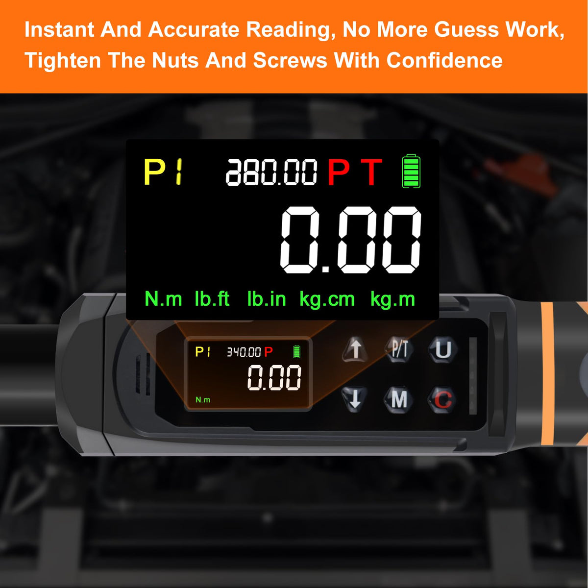 Uharbour digital torque wrench adapters enable full drive versatility for different tools.