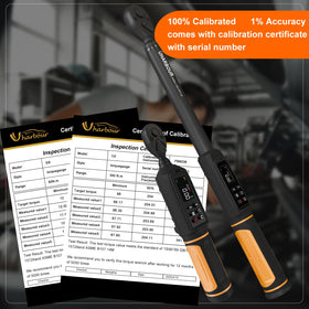 Uharbour digital torque wrench buzzer LED alert helps safe tightening during tasks.