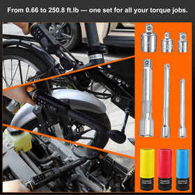 Uharbour digital torque wrench soft-grip handle reduces fatigue in long sessions.