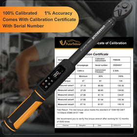 Uharbour digital torque wrench vibration alert flags target torque.