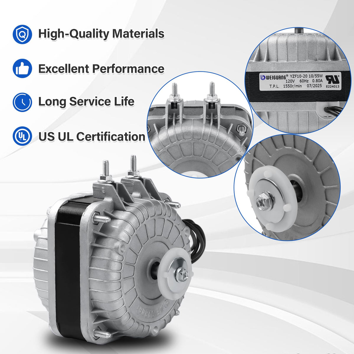 UHEGDRR YZF10-20 fan motor in use within refrigeration system