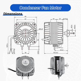 UHEGDRR YZF10-20 fan motor top view showcases build quality and accessibility
