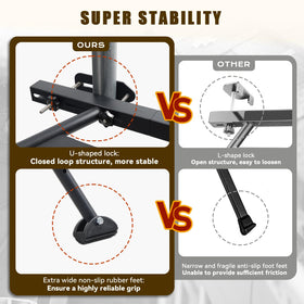 UIABOPZ wide-arm stabilizer enhances lateral ladder stability