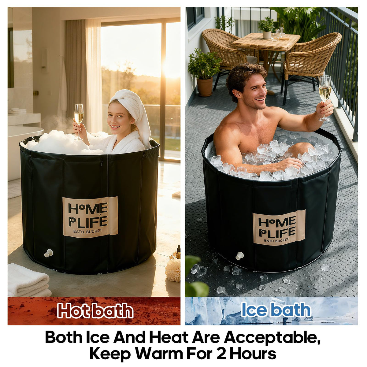 UINERAGI bath tub insulation layer highlights durable 5-layer construction for year-round use
